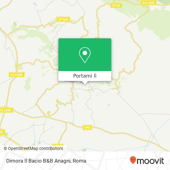 Mappa Dimora Il Bacio B&B Anagni