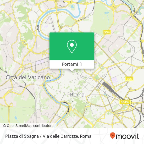 Mappa Piazza di Spagna / Via delle Carrozze