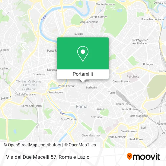 Mappa Via dei Due Macelli  57