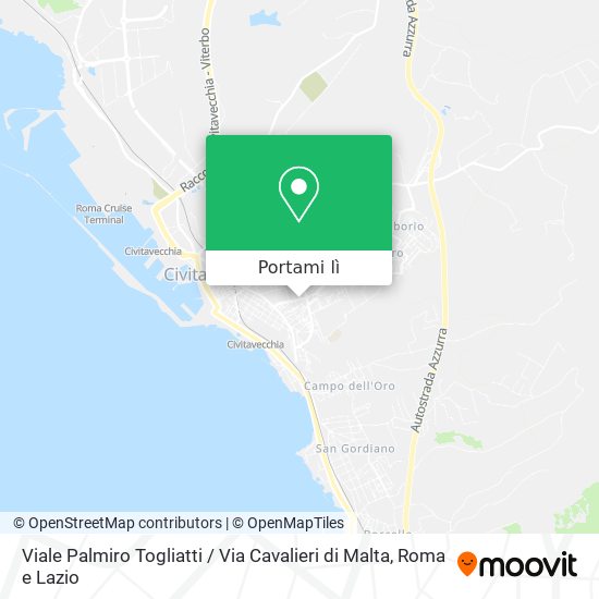 Mappa Viale Palmiro Togliatti / Via Cavalieri di Malta