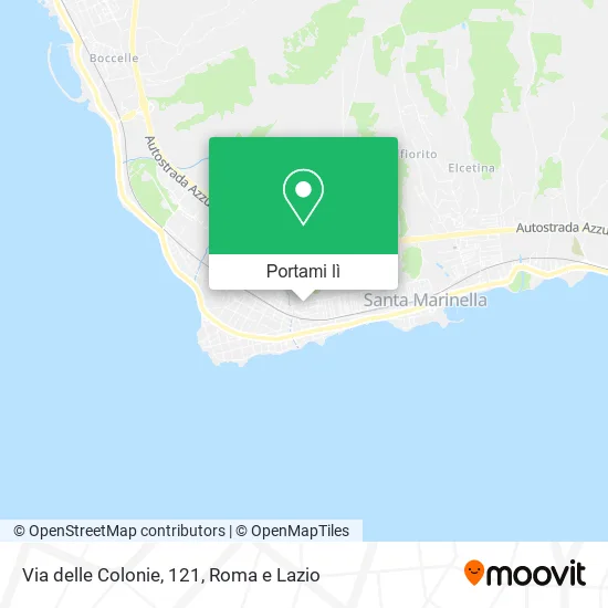 Mappa Via delle Colonie, 121