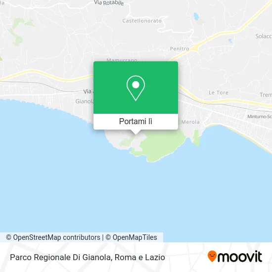 Mappa Parco Regionale Di Gianola