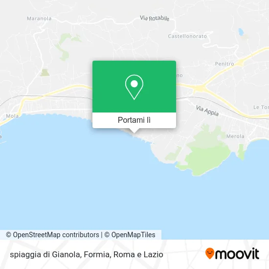 Mappa spiaggia di Gianola, Formia