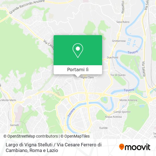 Mappa Largo di Vigna Stelluti / Via Cesare Ferrero di Cambiano