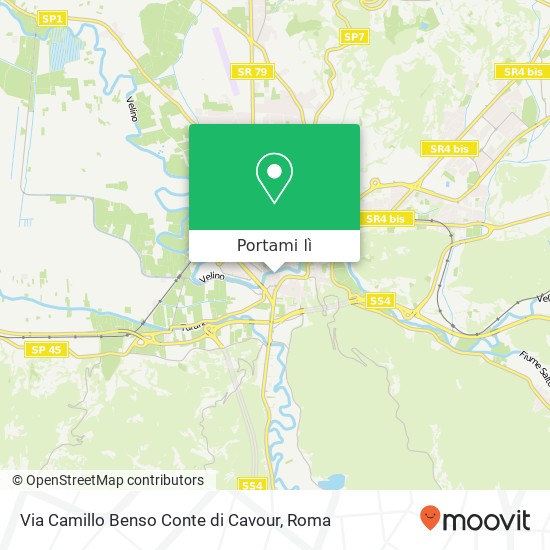 Mappa Via Camillo Benso Conte di Cavour