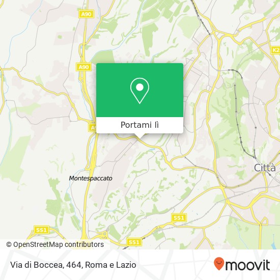 Mappa Via di Boccea, 464