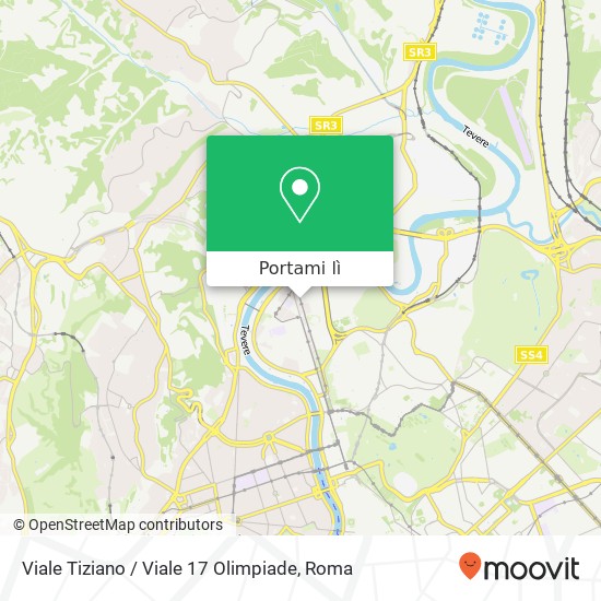 Mappa Viale Tiziano / Viale 17 Olimpiade