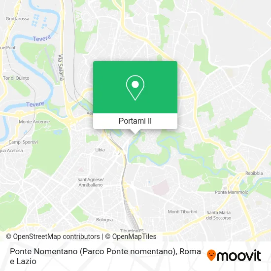 Mappa Ponte Nomentano (Parco Ponte nomentano)