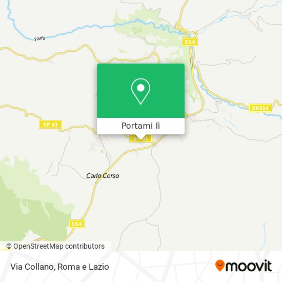 Mappa Via Collano