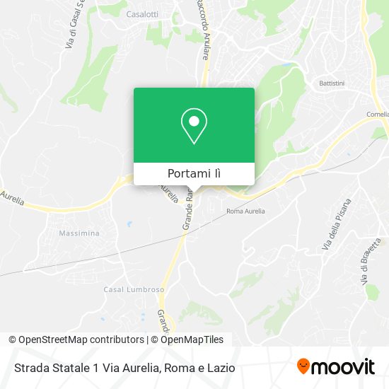 Mappa Strada Statale 1 Via Aurelia