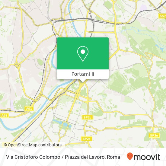 Mappa Via Cristoforo Colombo / Piazza del Lavoro