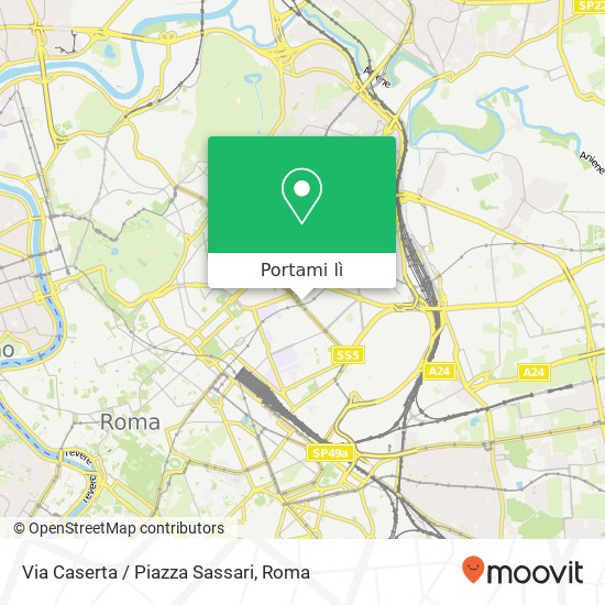 Mappa Via Caserta / Piazza Sassari