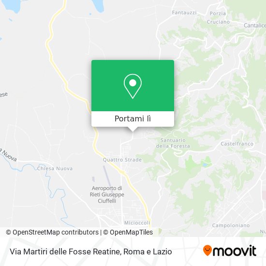 Mappa Via Martiri delle Fosse Reatine