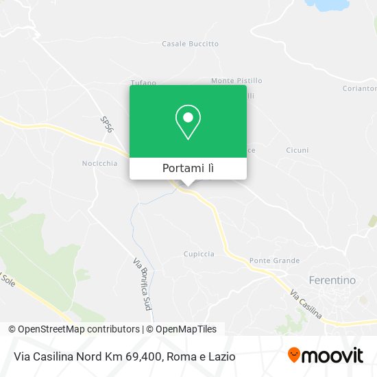 Mappa Via Casilina Nord Km 69,400