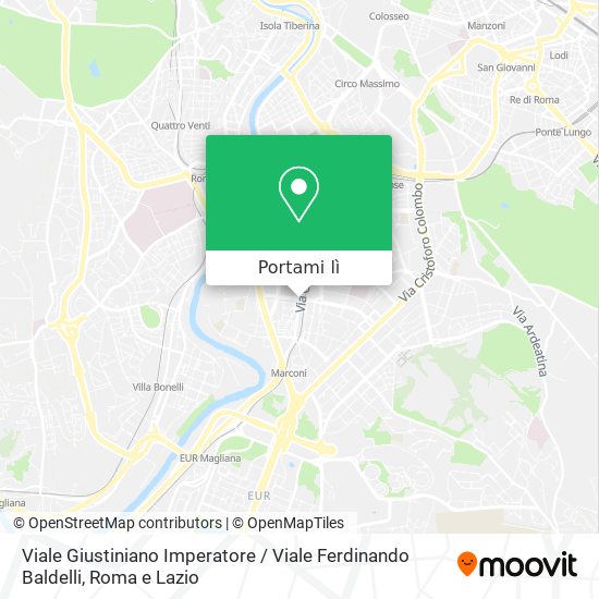 Mappa Viale Giustiniano Imperatore / Viale Ferdinando Baldelli