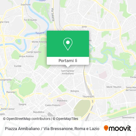 Mappa Piazza Annibaliano / Via Bressanone