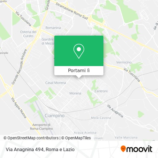 Mappa Via Anagnina 494