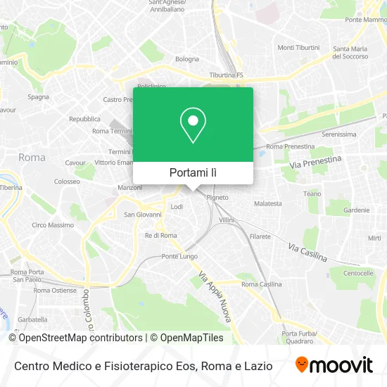 Mappa Centro Medico e Fisioterapico Eos