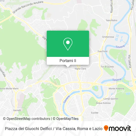 Mappa Piazza dei Giuochi Delfici / Via Cassia