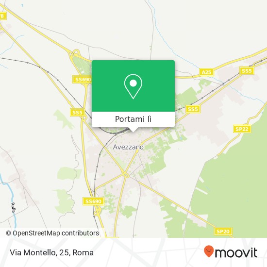 Mappa Via Montello, 25