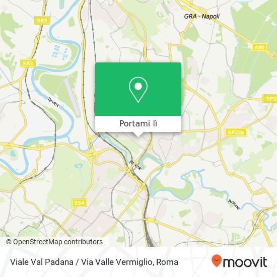 Mappa Viale Val Padana / Via Valle Vermiglio