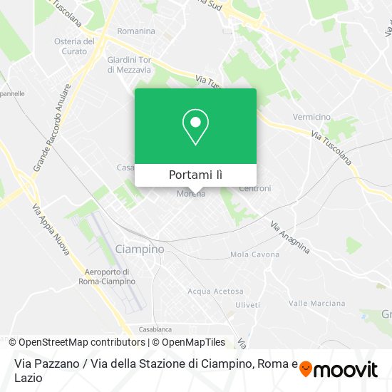 Mappa Via Pazzano / Via della Stazione di Ciampino