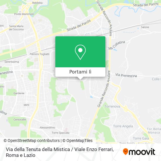 Mappa Via della Tenuta della Mistica / Viale Enzo Ferrari