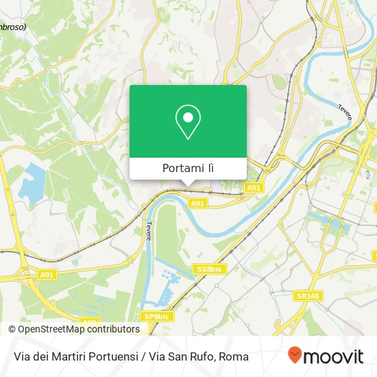 Mappa Via dei Martiri Portuensi / Via San Rufo