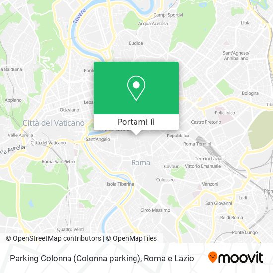 Mappa Parking Colonna (Colonna parking)