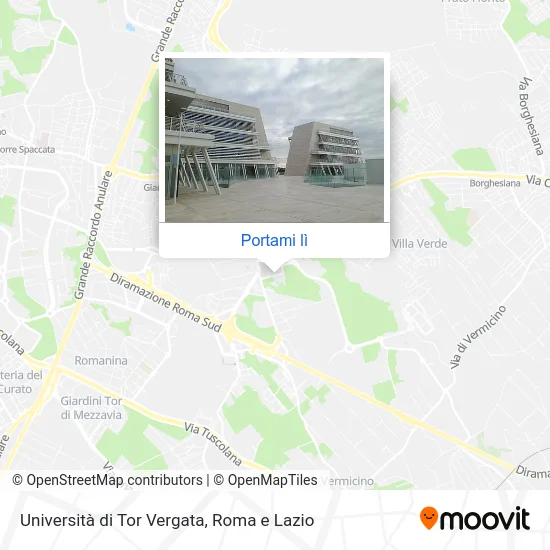 Mappa Università di Tor Vergata