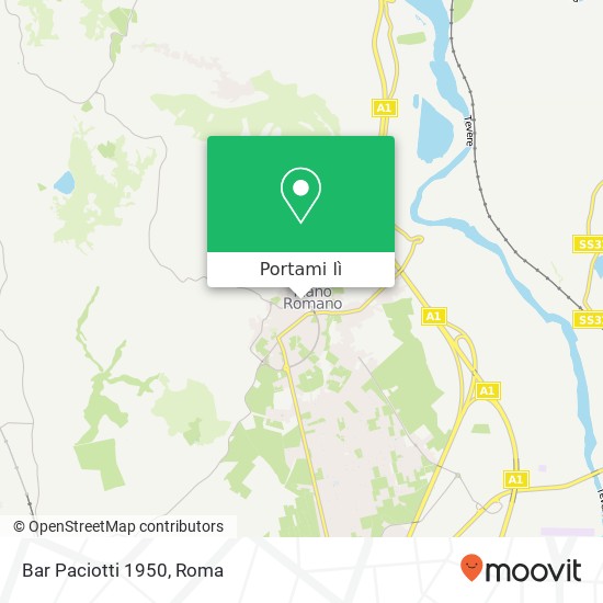 Mappa Bar Paciotti 1950