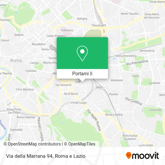 Mappa Via della Marrana 94
