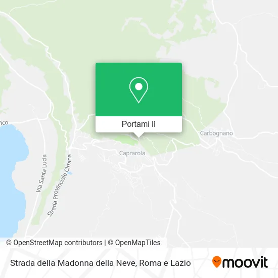 Mappa Strada della Madonna della Neve