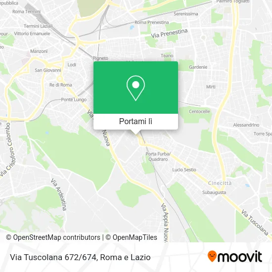 Mappa Via Tuscolana 672/674