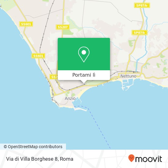 Mappa Via di Villa Borghese 8