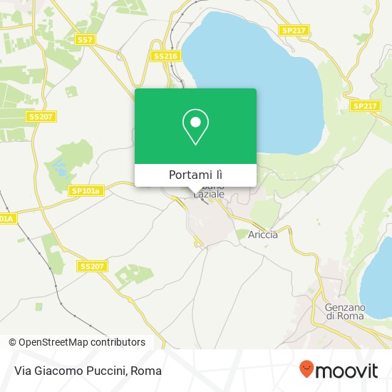 Mappa Via Giacomo Puccini