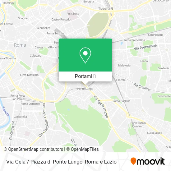 Mappa Via Gela / Piazza di Ponte Lungo