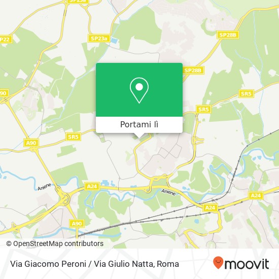 Mappa Via Giacomo Peroni / Via Giulio Natta