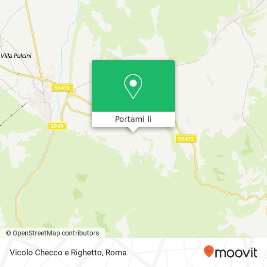 Mappa Vicolo Checco e Righetto