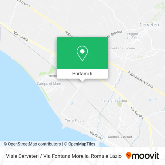 Mappa Viale Cerveteri / Via Fontana Morella