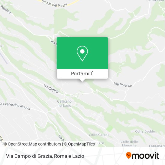 Mappa Via Campo di Grazia