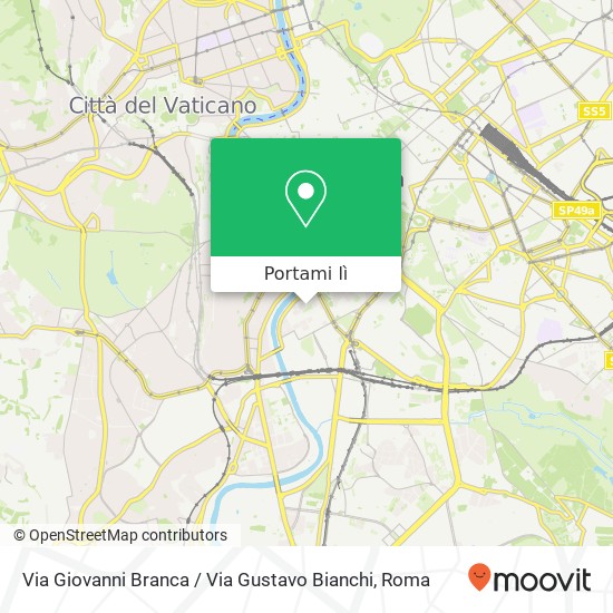 Mappa Via Giovanni Branca / Via Gustavo Bianchi