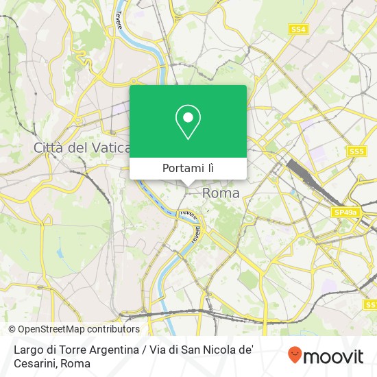 Mappa Largo di Torre Argentina / Via di San Nicola de' Cesarini