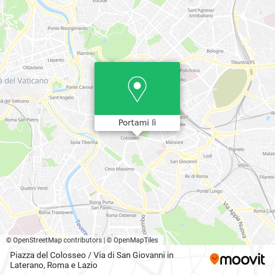 Mappa Piazza del Colosseo / Via di San Giovanni in Laterano