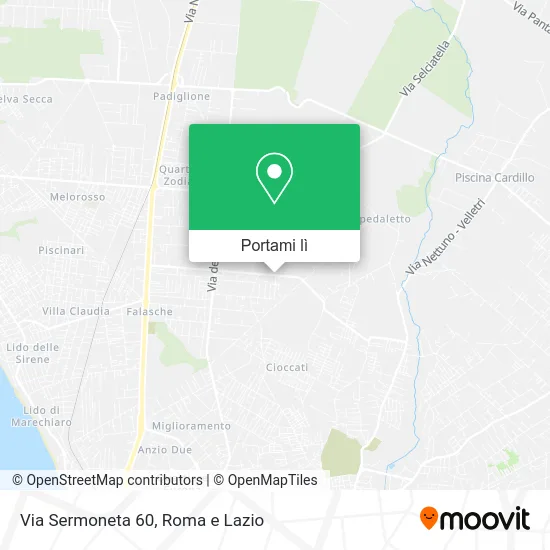 Mappa Via Sermoneta 60