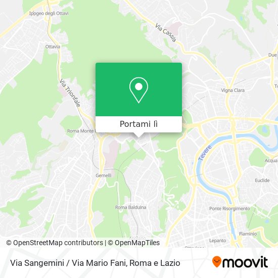 Mappa Via Sangemini / Via Mario Fani