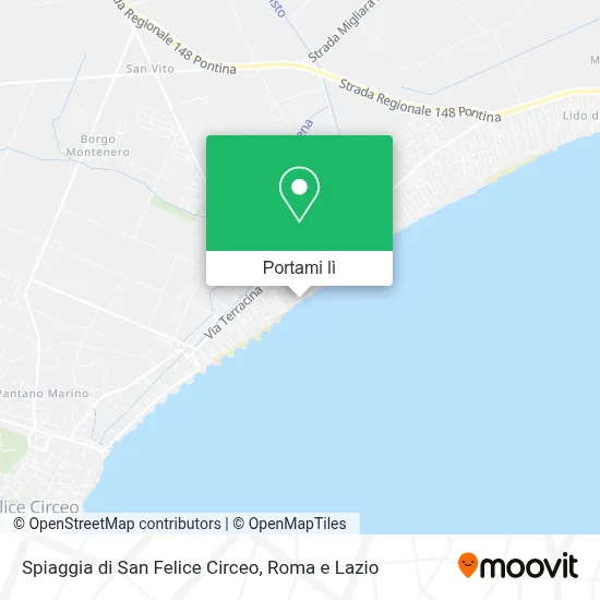 Mappa Spiaggia di San Felice Circeo