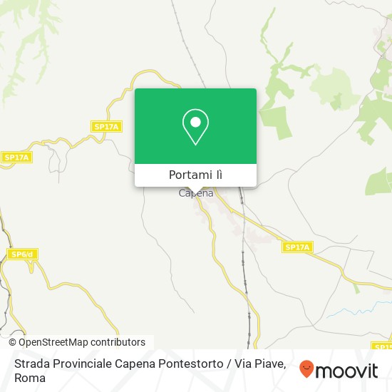 Mappa Strada Provinciale Capena Pontestorto / Via Piave