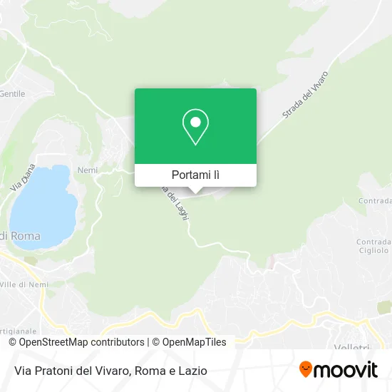 Mappa Via Pratoni del Vivaro