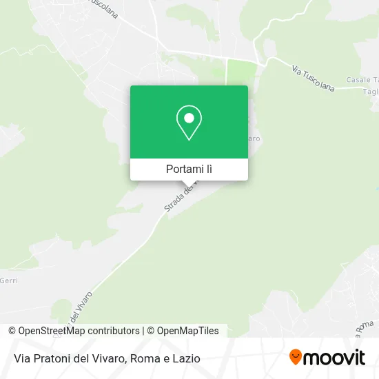 Mappa Via Pratoni del Vivaro